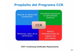 PROGRAMA DE CCR PARA LOS PDUs